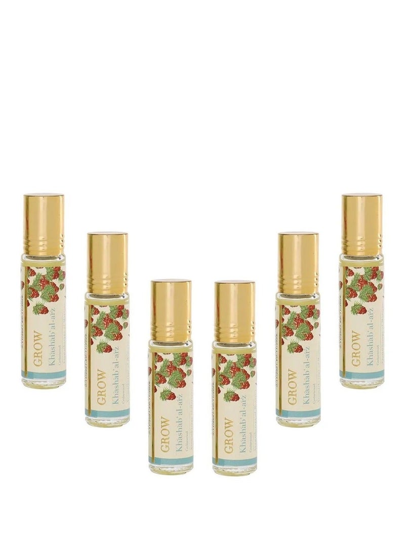 Jad Grow Khashab al-arz Cedarwood gifts sit- Unisex Roll-Onbest Arabic Perfume for new experience- Feel the Fresh Notes of Cedarwood- Long Lasting scent Alcohol free - 10 ml (Pack-of-6) - Image 2